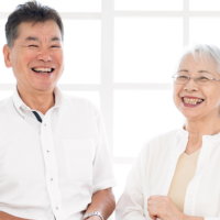 入れ歯で笑顔